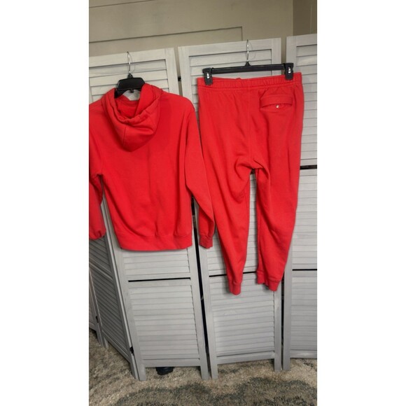 Nike Men's Red Sweatsuit Set Hoodie small and Pants medium - Picture 4 of 6
